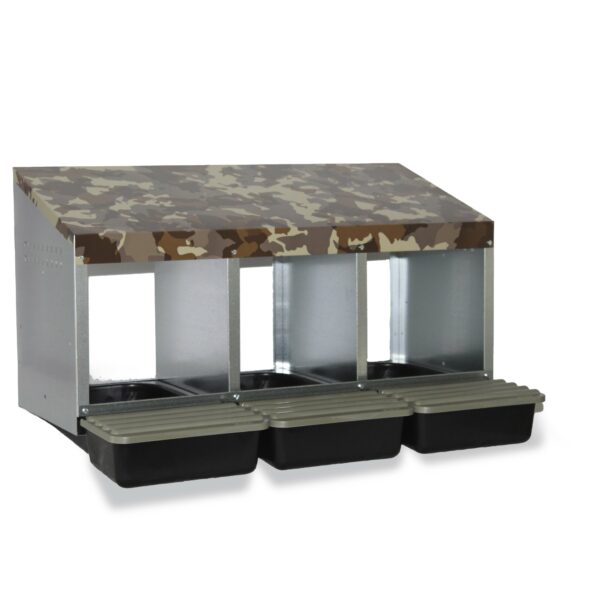 LAYING NEST 3 COMPARTMENT PLASTIC FLOOR CAMOUFLAGE
