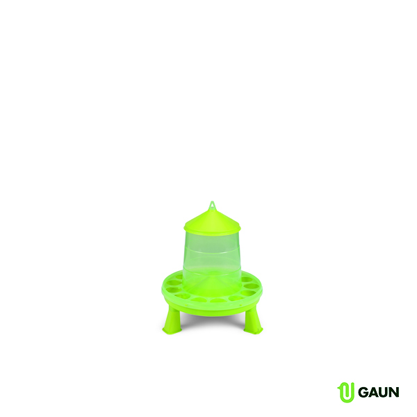 PLASTIC POULTRY FEEDER 2 KG. WITH LEGS (GREEN LEMON)