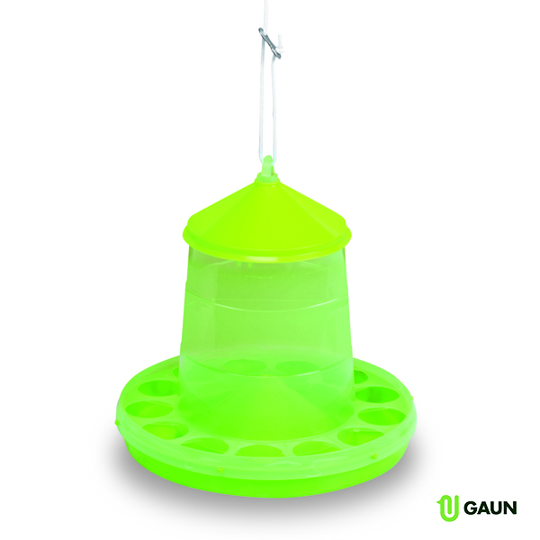 PLASTIC POULTRY FEEDER 2 KG. (GREEN LEMON)