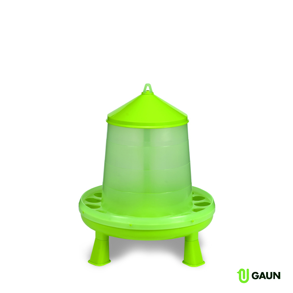 TRÉMIE PLASTIQUE VOLAILLES 8 KG. AVEC PIEDS (VERTE LIME)