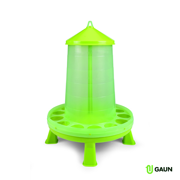 TRÉMIE PLASTIQUE VOLAILLES 16 KG. AVEC PIEDS (VERTE LIME)