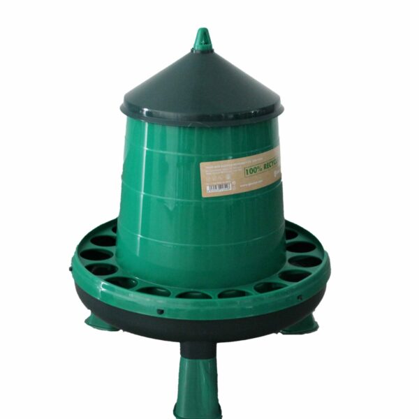 RECYCLED PLASTIC POULTRY FEEDER 4 KG. WITH LEGS