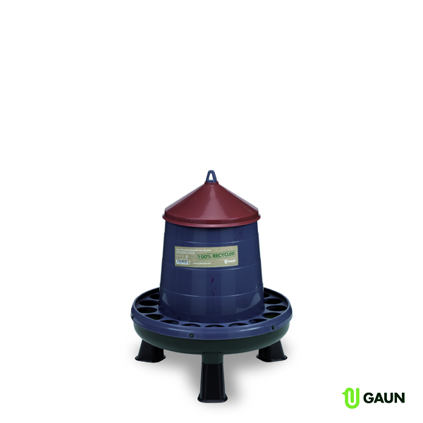 RECYCLED PLASTIC POULTRY FEEDER 4 KG. WITH LEGS