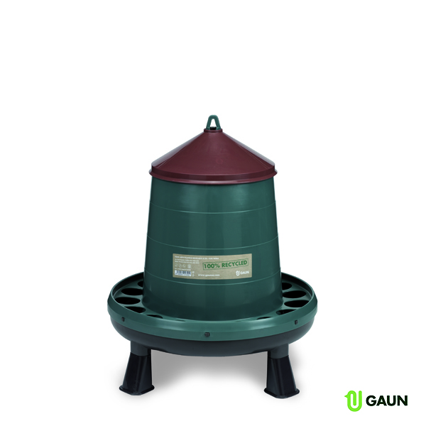 RECYCLED PLASTIC POULTRY FEEDER 8 KG. WITH LEGS