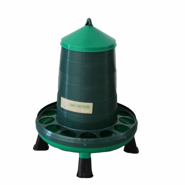 RECYCLED PLASTIC POULTRY FEEDER 16 KG. WITH LEGS
