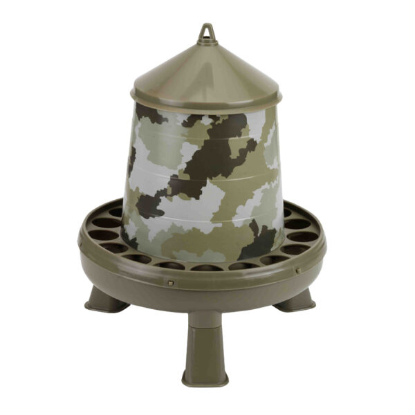 PLASTIC POULTRY FEEDER 4 KG. WITH LEGS CAMOUFLAGE