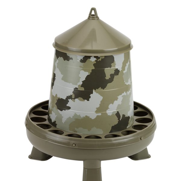 PLASTIC POULTRY FEEDER 4 KG. WITH LEGS CAMOUFLAGE