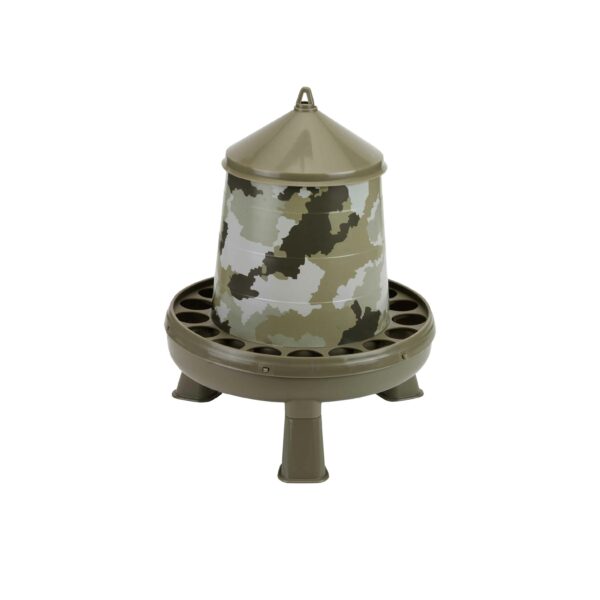 PLASTIC POULTRY FEEDER 2 KG. WITH LEGS CAMOUFLAGE