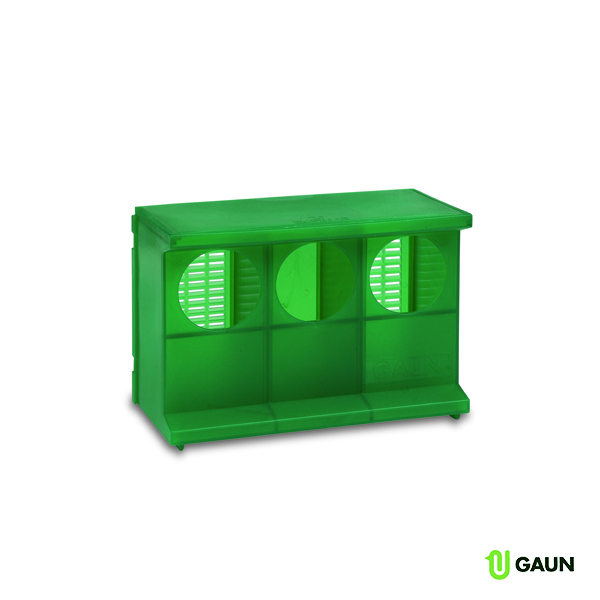 PLASTIC GREEN PIGEON FEEDER 3 HOLES GREEN