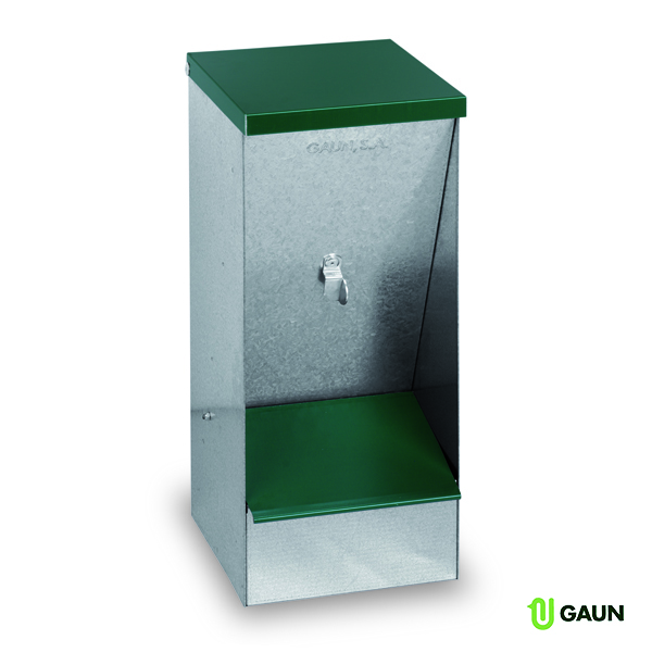 Galvanized dog feeder top