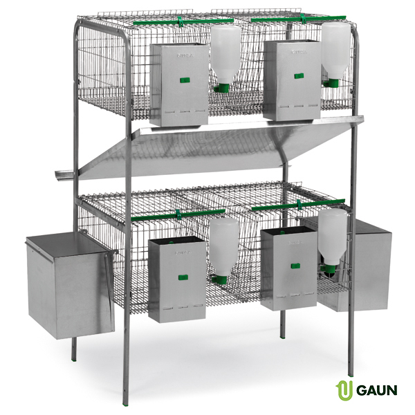 RABBIT CAGE MOD. CASTILLA – 2 FLOORS 2 NESTS 2 COMP.