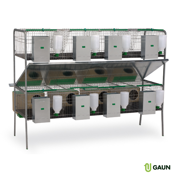 RABBIT CAGE MOD. SILLEDA – 2 FLOORS, 4 NESTS, 4 COMP.