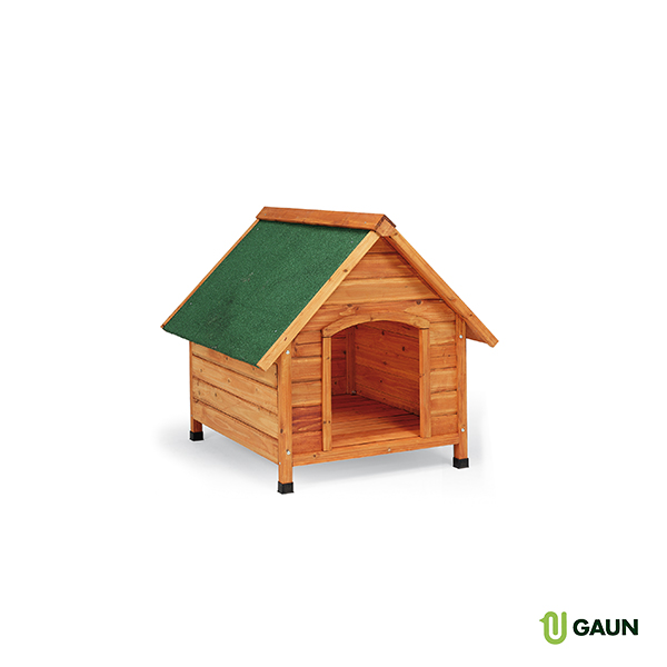 WOODEN KENNEL SLOPING ROOF LARGE