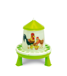 PLASTIC POULTRY FEEDER 4 KG. WITH LEGS (GREEN LEMON) – HAPPY RANGE