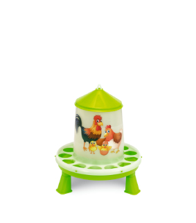 PLASTIC POULTRY FEEDER 2 KG. WITH LEGS (GREEN LEMON) – HAPPY RANGE